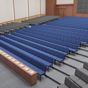 Sillas de Iglesia Azules al por Mayor, Tela de Alta Calidad, Cojín Suave, Silla para Auditorio, Hotel, Teatro, Muebles Comerciales - Product Image 4