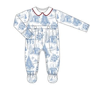 Vente en gros de pyjamas de Noël assortis pour la famille bébé imprimé pour enfants ensemble de vêtements de nuit en coton personnalisé pour enfants - Product Image 6