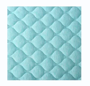 Quilted fabric plain 100% polyester polyester wadding pre quilted fabric garment padding material