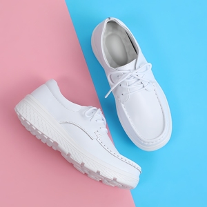 Chaussures Derby en cuir pour femmes, style britannique, décontractées et habillées, confortables, à lacets, avec amorti, semelle souple antidérapante, automne - Product Image 4