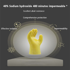 Guantes mecánicos de PVC impermeables con forro de algodón, aceite térmico y resistente al ácido, Motocross, pesca, trabajo Industrial, revestimiento de goma - Product Image 3