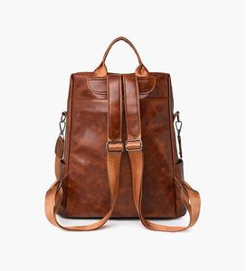 SG0575 zaino da <span class=keywords><strong>donna</strong></span> in stile College nero e marrone - Product Image 4