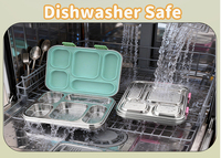 Chinesische Fabrik-Aktion: Edelstahl Bento-Box 304 Lebensmittelqualität, 5 Fächer, Auslaufsicher, Gesunde Mahlzeiten-Vorbereitung, Kinder-Lunchboxen
