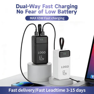 Batterie externe haute capacité 50000mAh avec écran numérique Chargeur de batterie portable PD 65W Charge rapide Ordinateur portable Batterie externe - Product Image 2