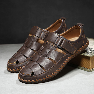 <span class=keywords><strong>Sandales</strong></span> <span class=keywords><strong>de</strong></span> pêcheur pour hommes et femmes, chaussures <span class=keywords><strong>de</strong></span> marche et <span class=keywords><strong>de</strong></span> <span class=keywords><strong>randonnée</strong></span> en plein air, chaussures <span class=keywords><strong>de</strong></span> plage, sport, <span class=keywords><strong>cuir</strong></span> microfibre, été, faites à la main, bout couvert - Product Image 1