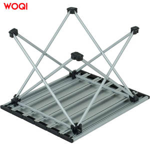 Table de camping pliable Woqi en aluminium 41x34,5 cm, table de pique-nique portable pour extérieur et plage avec sac de transport - Product Image 2
