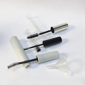 New Design Black White Top Round Bottom Mascara Tubes With Brush Black Empty Eyelash Bottles