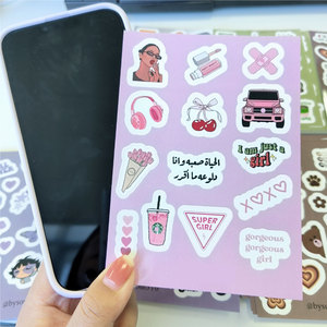 Hojas de Pegatinas Personalizadas con Logotipo de Marca, Hojas de Pegatinas Adhesivas Impermeables A6 para Decoración - Product Image 1