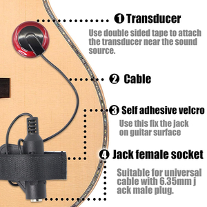 Vente en gros de microphone à contact piézoélectrique violon violoncelle guitare ukulélé erhu mandoline micro - Product Image 5