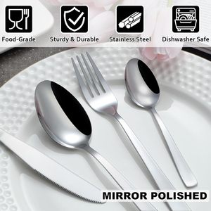 Nordic High End Matte Polish Stainless Steel PVD Coating Eco-Friendly Dishwasher Safe Flatware <b>Spoon</b> <b>Fork</b> <b>Sets</b> Gold Wedding - Product Image 2