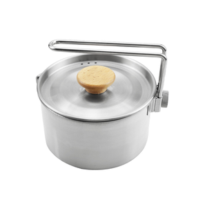 Kit de utensilios de 1 litro (1000 ml) para acampar al aire libre, lonchera portátil de aluminio y acero inoxidable. - Product Image 4