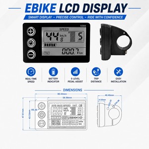 Kit de conversion de vélo électrique 36V 250W, moteur de moyeu arrière, écran LCD, contrôleur d'accélérateur PAS, Plug and Play - Product Image 3