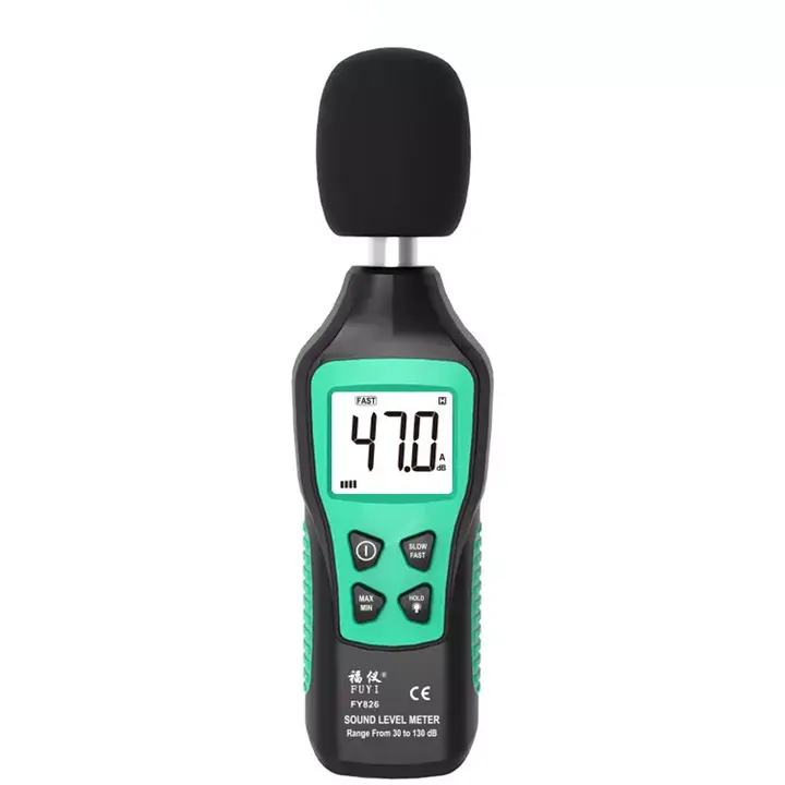 Fy826 Lcd Backlight Geluidsniveau Meter Max/Min Mode Decibel Geluidsmeetapparaat Geluidsmeter