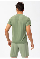 T-shirt en maille de gymnastique personnalisé, vêtements de fitness, vente en gros, mode estivale pour hommes, haut d'entraînement de sport, t-shirt de couleur unie pour hommes de haute qualité