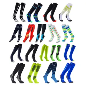 Оптовая продажа, индивидуальные лучшие носки до колена для бега, велосипедные футбольные баскетбольные носки для мужчин и женщин, элитные спортивные Компрессионные носки