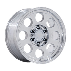 Jantes en aluminium de 16, 17, 18 pouces pour modification, PCD 139,7 mm, ET 25 mm, finition argentée, pour Wrangler, Tank, Jeep, Raptor, Prado, LC76 - Product Image 1