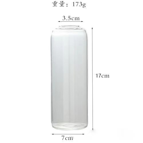 High borosilicate small mouth vase [large size]