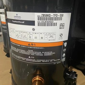 คอมเพรสเซอร์แบบสโครล Copeland รุ่น ZB58KQ TFD 550 หมายเลขรุ่น 22JE020ZZ ปั๊มความร้อนแบบปิด (Closed) ปริมาตรคงที่ ใช้ลมเป็นแหล่งพลังงาน - Product Image 1