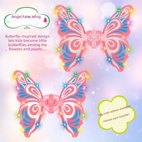 Cadeau pour enfants : Accessoire dorsal lumineux, ailes de papillon électriques avec motif de fée ange