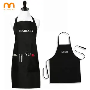 Wholesale Custom logo Polyester Hair Cutting <strong>Black</strong> Waterproof Hairdresser Barber Salon Stylist <strong>Apron</strong> - Product Image 1