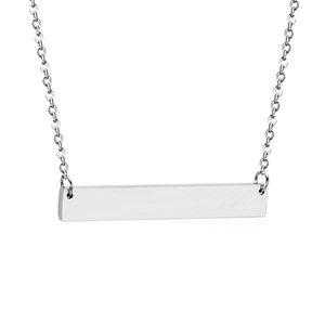 Collar geométrico de acero inoxidable, diseño minimalista largo, para regalo - Product Image 5