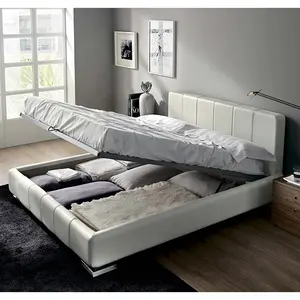 NOVA 20UAA007 Upholstered Leather Bed Storage Container Bed
