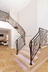 Dekorative geschmiedete Eisen Treppen geländer Moderne Balkon geländer Balustraden & Handläufe Geländer für Balkon Handlauf - Product Image 2