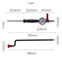 Adaptateur de compresseur d'air gonflable pour le gonflage des pneus de vélo, moto, automobile avec buse de gonflage rapide et manomètre