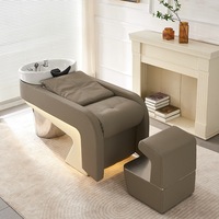 Nouvel Arrivage Lit de lavage de cheveux pour salon de coiffure, Chaise de lavage de cheveux, Lit de lavage avec fonction massage et LED