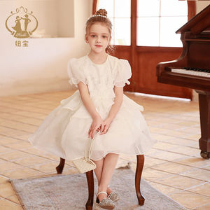 NIMBLE Boutique Marfil Niños Fiesta de cumpleaños Vestido de graduación Vestidos de flores para niñas Dama DE HONOR Concierto Princesa <span class=keywords><strong>Ropa</strong></span> de <span class=keywords><strong>primera</strong></span> comunión - Product Image 3