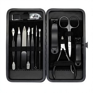 Professional Luxurious Stainless Steel <b>Manicure</b> <b>Kit</b> 7 in 1 Nail Clippers Scissors Travel Case Portable Adult Use Grooming Set - Product Image 5