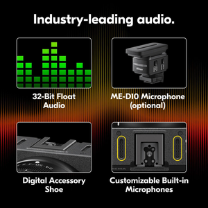 Appareil photo Ni Kon RED Z ZR avec audio flottant 32 bits, technologie RED Color Science, capteur CMOS 6K plein format avec 4 moniteurs DCI-P3, sans miroir - Product Image 6