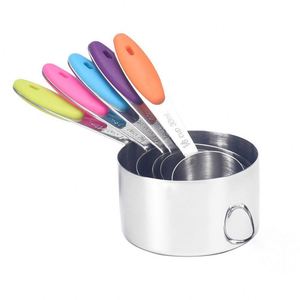 Promotion Durable and Elegant 5 Piece <b>Measuring</b> Cups and <b>Spoons</b> Set for Baking Cooking and Coffee Made of Stainless Steel - Product Image 4