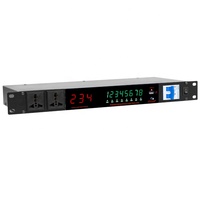PS-05682 Séquenceur d'alimentation à 8+2 prises avec affichage LED de 0,56 pouce/filtre/chaque canal avec interrupteur