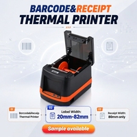 Imprimante thermique sans encre 2-en-1 populaire pour reçus et étiquettes, avec USB et Bluetooth, idéale pour les restaurants et les comptoirs de bar (vente en gros)