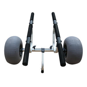 Carrito de Playa para Pesca, Carrito de Kayak con Pedales y Ruedas de Globo, Canoa de Aluminio de Alta Calidad, Accesorios Ajustables para Exteriores - Product Image 2