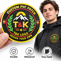 Écusson PVC personnalisé en caoutchouc 3D en relief, imperméable et durable, avec fermeture auto-agrippante pour veste universitaire, sweat à capuche, sac à dos, badge PVC