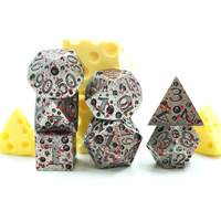 Dés D & D RPG en cuivre antique jouets 7 pièces/ensemble dés en métal à la main en fromage polyédrique pour jeux de donjons et de dragons