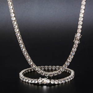 Hot-sell Hip-hop Preferential <b>Copper</b> Tennis <b>Chain</b> Zircon Custom Men Jewelry Necklaces Cuban Link <b>Chain</b> Unisex High-end Jewelry - Product Image 3