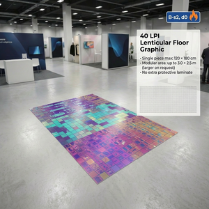 Piso de exhibición para aeropuertos con cambio de color ilimitado, personalizado y fabricado en Alemania por Lentiprint - Product Image 5