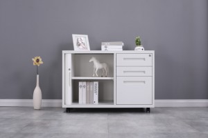 Storage Unit for Home Office KD Structure Steel Password-protected Mobile Cabinet with File Folder and Hanger <b>Desk</b> - Product Image 2
