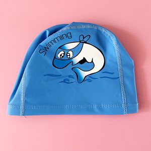 Gorro de natación para niños con revestimiento de PU, diseño de dibujos animados, cómodo, unisex, para natación y deportes acuáticos - Product Image 4