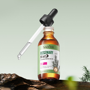 Huile Essentielle Capillaire Fortifiante Bio Menthe Poivrée et Romarin SADOER Marque Blanche 55ml – Améliore la Sécheresse, Répare les Frisottis et les Cheveux Abîmés - Product Image 1