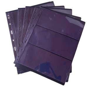 <span class=keywords><strong>Pages</strong></span> de classement portables imperméables <span class=keywords><strong>à</strong></span> 9 trous pour albums de <span class=keywords><strong>timbres</strong></span>, albums de collection, collection de billets de banque, feuilles mobiles en plastique 12 - Product Image 1