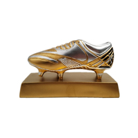 Trophée de football en résine dorée argentée Weivista, prix de football