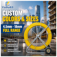 Tige de tirage flexible en fibre de verre de 12 mm x 200 m pour le tirage de conduites industrielles enterrées et de conduites souterraines pour l'installation de canalisations utilitaires