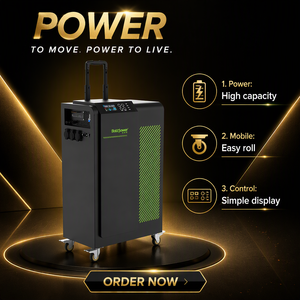 Générateur solaire de type rack avec batterie LiFePO4 intégrée, stockage d'énergie 1-10 <span class=keywords><strong>kWh</strong></span>, charge rapide, alimentation extérieure, écran LED - Product Image 2