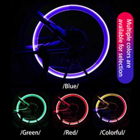 2 luces universales de alta precisión para el buje de la rueda del coche, luces decorativas para conducción nocturna, luz para la tapa de la válvula de la rueda de coche o motocicleta
