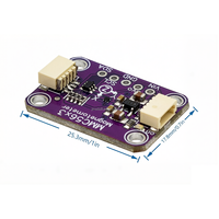 Isolator I2C Dua Arah Kompatibel dengan STEMMA QT/Qwiic dengan Terminal Purple Baseplate - Magnetometer Tiga Sumbu - MMC5603