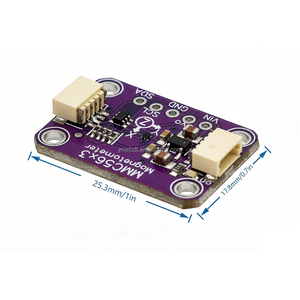 Isolateur bidirectionnel I2C compatible avec STEMMA <span class=keywords><strong>QT</strong></span>/Qwiic avec plaque de base violette - Magnétomètre à trois axes - MMC5603 - Product Image 5